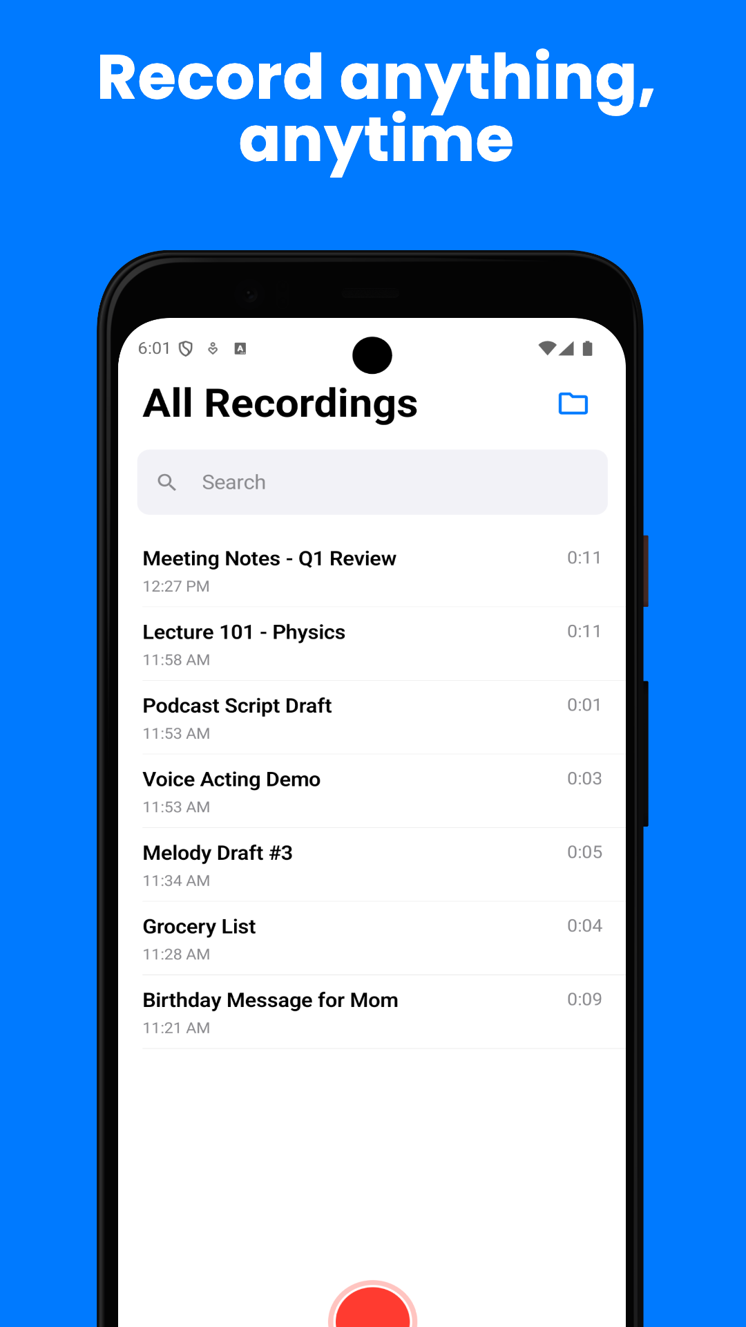 Voice Memos screenshot 1